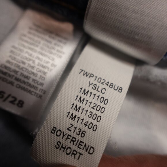 Lucky Brand Boyfriend Denim Shorts Women’s 6/28 Light Wash 5” Distressed Raw Hem - Picture 12 of 12